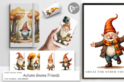 Digital Paper Autumn Gnome Friends Product Image 1