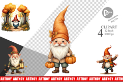 Autumn Gnome Friends Clipart Product Image 1