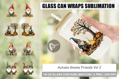 Glass Can Autumn Gnome Friends Product Image 1