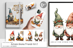 Digital Paper Autumn Gnome Friends Product Image 1
