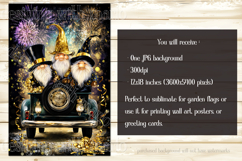 New Year&#039;s Eve Garden Flag, New Year Gnomes Garden Flag, d10 Product Image 2