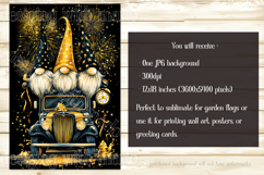 New Year&#039;s Eve Garden Flag, New Year Gnomes Garden Flag, d13 Product Image 2