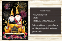 New Year&#039;s Eve Garden Flag, New Year Gnomes Garden Flag, d14 Product Image 2