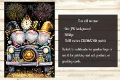 New Year's Eve Garden Flag, New Year Gnomes Garden Flag, d16 Product Image 2