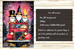 New Year's Eve Garden Flag, New Year Gnomes Garden Flag, d17 Product Image 2