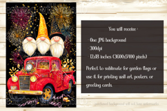 New Year&#039;s Eve Garden Flag, New Year Gnomes Garden Flag, d18 Product Image 2