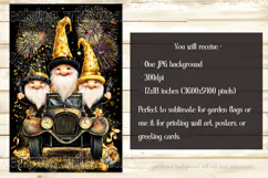 New Year's Eve Garden Flag, New Year Gnomes Garden Flag, d7 Product Image 2