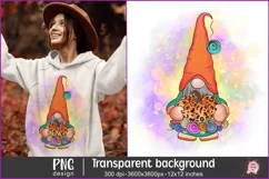 This is fall gnome holding leopard pumpkin bundle png with a cute flowers around it. The file is with 300 dpi and transparent background. 