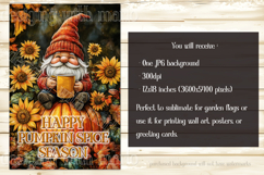 Pumpkin Spice Garden Flag, Autumn Season Gnome Garden Flag Product Image 2