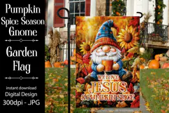 Pumpkin Spice Garden Flag, We Love Jesus and Pumpkin Spice Product Image 1