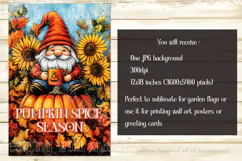 Pumpkin Spice Garden Flag, Autumn Season Gnome Garden Flag 1 Product Image 2