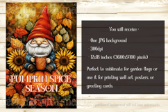 Pumpkin Spice Garden Flag, Autumn Season Gnome Garden Flag 2 Product Image 2