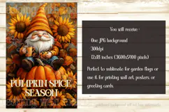 Pumpkin Spice Garden Flag, Autumn Season Gnome Garden Flag 4 Product Image 2