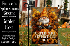 Pumpkin Spice Garden Flag, Everything Nice Gnome Garden Flag Product Image 1