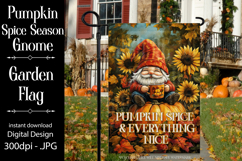 Pumpkin Spice Garden Flag, Everything Nice Gnome Garden Flag Product Image 1