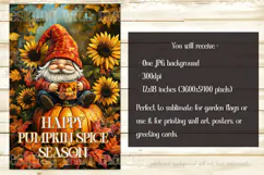 Pumpkin Spice Garden Flag, Autumn Season Gnome Garden Flag 7 Product Image 2