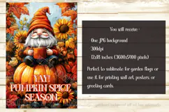 Pumpkin Spice Garden Flag, Autumn Season Gnome Garden Flag 8 Product Image 2