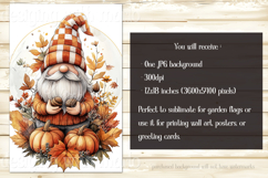 Autumn Gnome Garden Flag, Fall Season Gnome Garden Flag, d2 Product Image 2