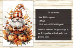 Autumn Gnome Garden Flag, Fall Season Gnome Garden Flag, d2 Product Image 2