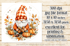 Autumn Gnome Wind Spinner, Autumn Gnome Round Design, d2 Product Image 2