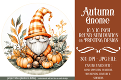 Autumn Gnome Wind Spinner, Autumn Gnome Round Design, d3 Product Image 1
