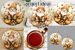 Autumn Gnome Wind Spinner, Autumn Gnome Round Design, d4 Product Image 3