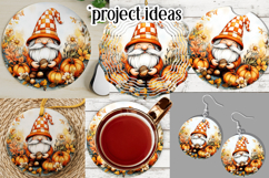 Autumn Gnome Wind Spinner, Autumn Gnome Round Design, d5 Product Image 3
