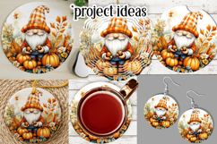 Autumn Gnome Wind Spinner, Autumn Gnome Round Design, d6 Product Image 3