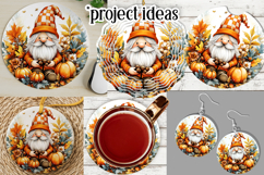 Autumn Gnome Wind Spinner, Autumn Gnome Round Design, d7 Product Image 3