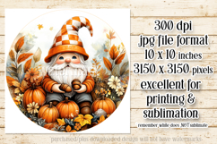 Autumn Gnome Wind Spinner, Autumn Gnome Round Design, d8 Product Image 2