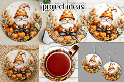 Autumn Gnome Wind Spinner, Autumn Gnome Round Design, d8 Product Image 3