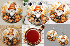 Autumn Gnome Wind Spinner, Autumn Gnome Round Design, d9 Product Image 3