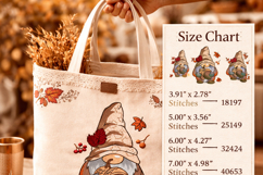Acorn Gnome Embroidery Design Autumn Fall Cottage Style 4x4 Product Image 2