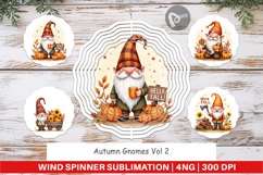 Autumn Gnomes Wind Spinner Product Image 1