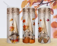Fall Gnomes Tumbler PNG Digital Sublimation Design Product Image 2