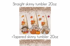 Fall Gnomes Tumbler PNG Digital Sublimation Design Product Image 5