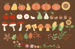 Autumn Harvest Pumpkin Color Flat Doodle svg | Fall svg Product Image 3