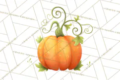 Autumn Harvest PNG Clipart with Pumpkins, Hay, Apples Product Image 2