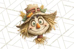 Autumn Harvest PNG Clipart with Pumpkins, Hay, Apples Product Image 5