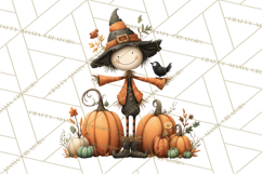Autumn Harvest PNG Clipart with Pumpkins, Hay, Apples Product Image 2