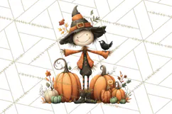 Autumn Harvest PNG Clipart with Pumpkins, Hay, Apples Product Image 2
