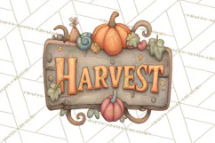 Autumn Harvest PNG Clipart with Pumpkins, Hay, Apples Product Image 4