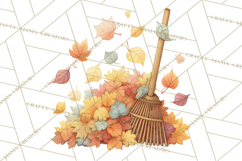 Autumn Harvest PNG Clipart with Pumpkins, Hay, Apples Product Image 2
