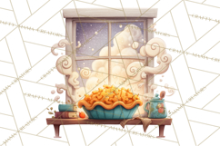 Autumn Harvest PNG Clipart with Pumpkins, Hay, Apples Product Image 3