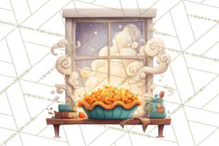 Autumn Harvest PNG Clipart with Pumpkins, Hay, Apples Product Image 3