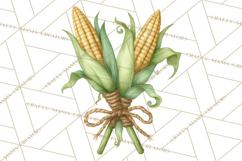Autumn Harvest PNG Clipart with Pumpkins, Hay, Apples Product Image 2