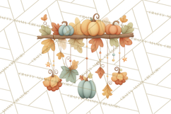 Autumn Harvest PNG Clipart with Pumpkins, Hay, Apples Product Image 4