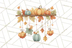 Autumn Harvest PNG Clipart with Pumpkins, Hay, Apples Product Image 4
