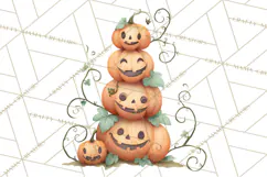Autumn Harvest PNG Clipart with Pumpkins, Hay, Apples Product Image 5