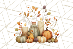 Autumn Harvest PNG Clipart with Pumpkins, Hay, Apples Product Image 4